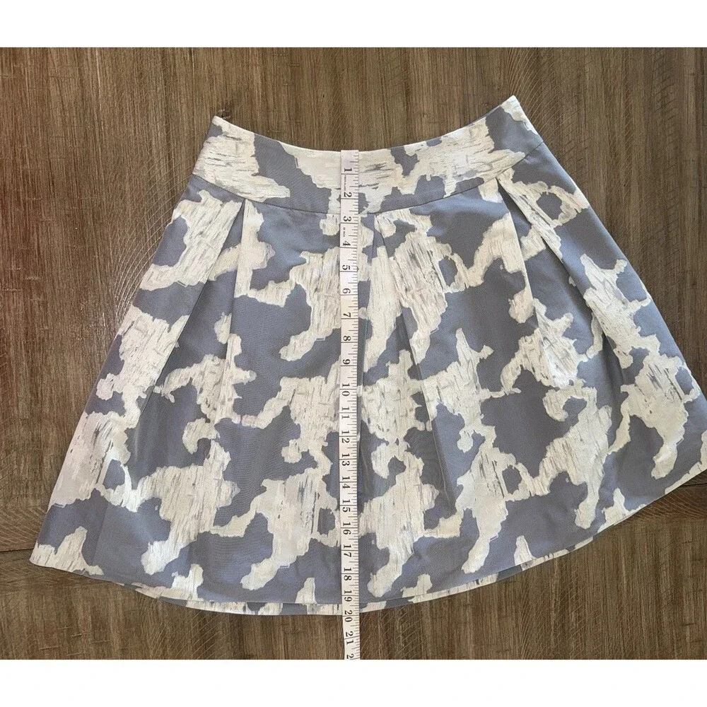 Kate Spade New York Skirt The Rules Pleated A-Line Gray White Lined Skirt Size 4